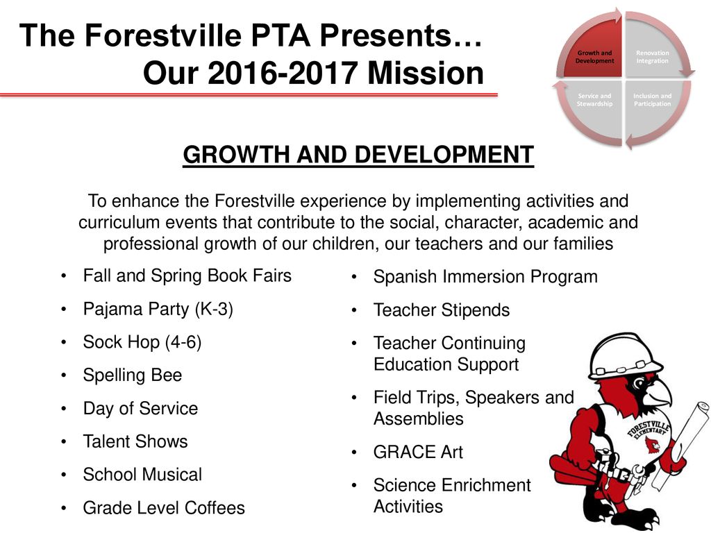 The Forestville PTA Presents… Our Mission
