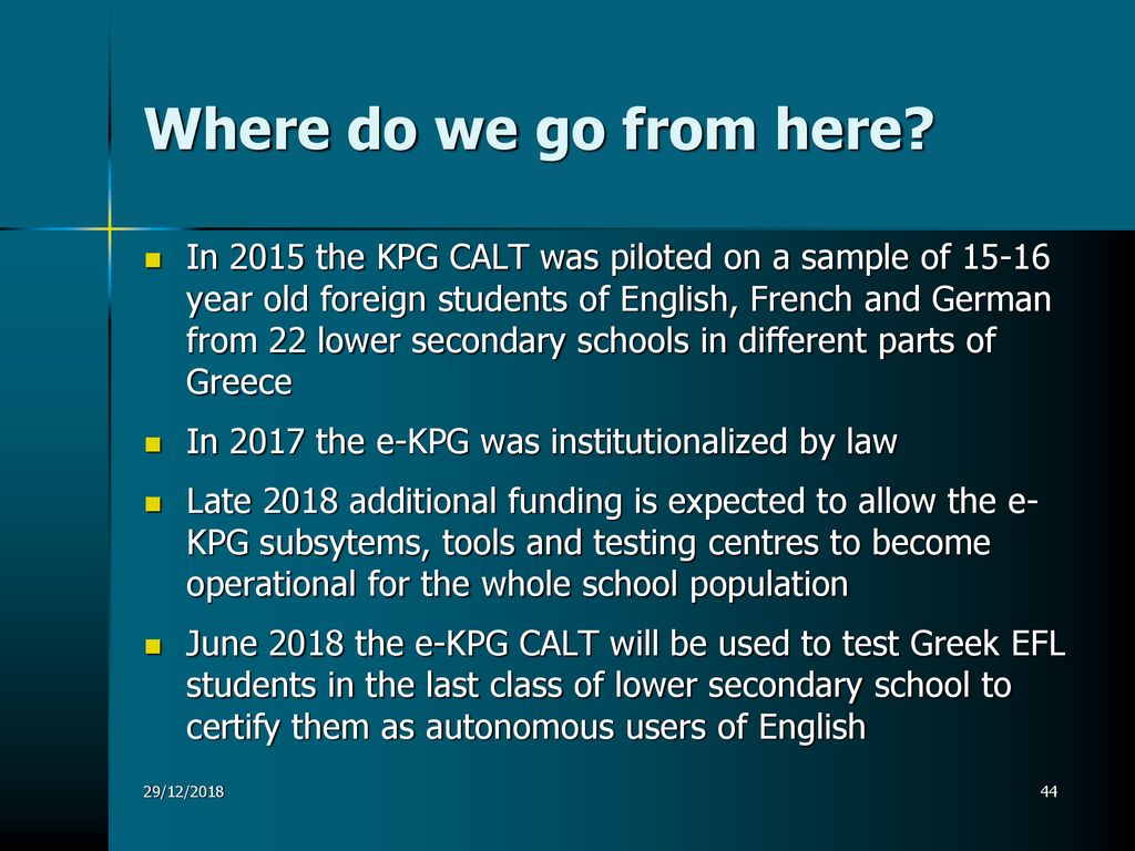 The KPG computer adaptive language testing in five languages - ppt download