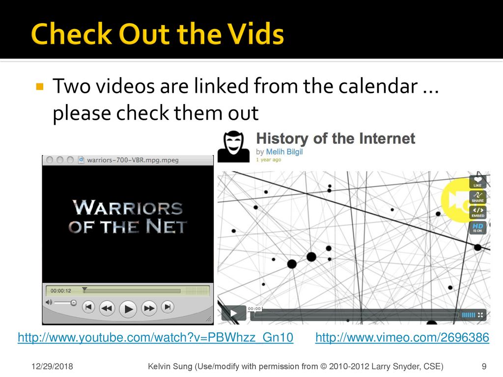 Check Out the Vids Two videos are linked from the calendar … please check them out.   v=PBWhzz_Gn10.
