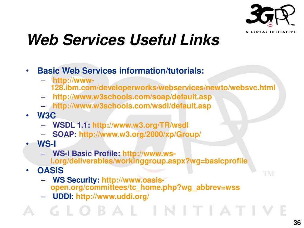 Web Services Useful Links