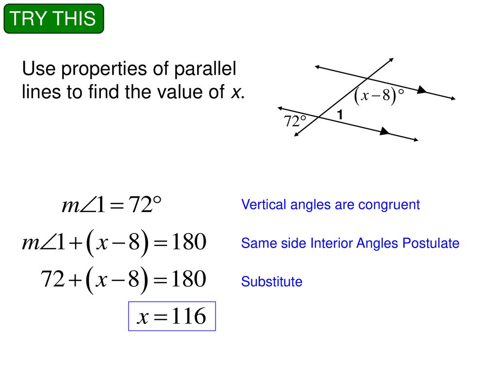 Transversals And Parallel Lines Ppt Download