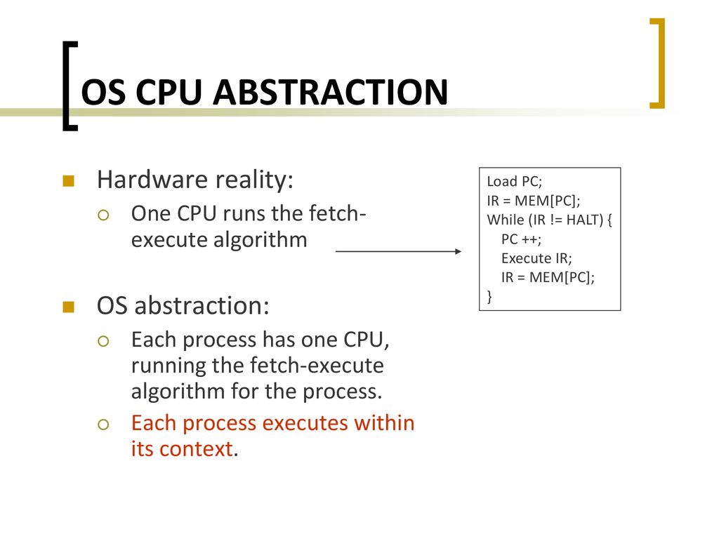 PROCESS MANAGEMENT Information maintained by OS for process management ...