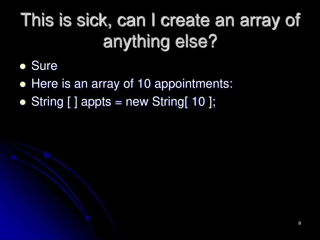Why arrays are cool 4 25 ppt download