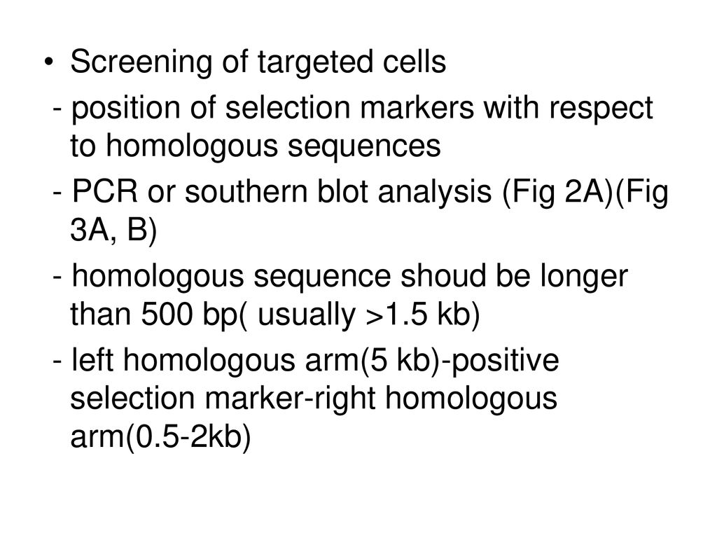 Screening of targeted cells