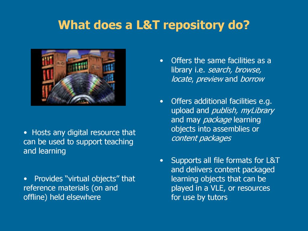 What does a L&T repository do