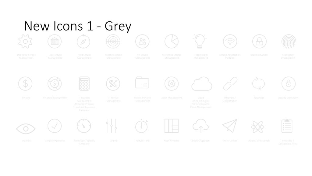 New Icons 1 - Grey Enterprise Service Management