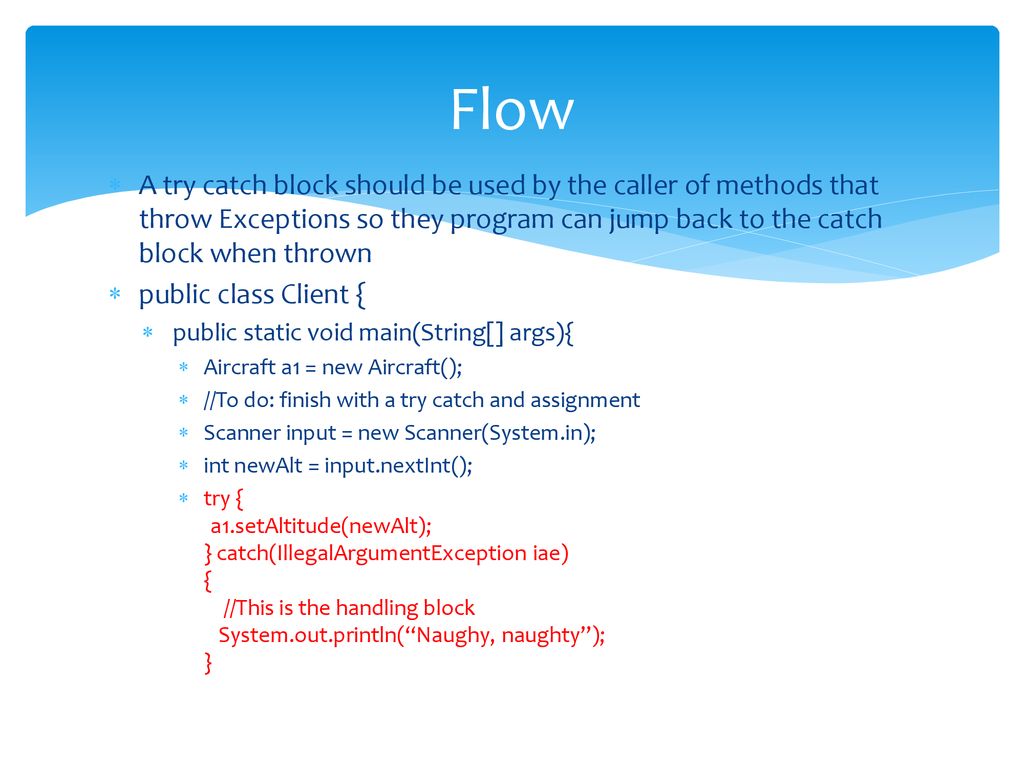 How To Throw Exception In Java In Catch Block at Douglas Blodgett blog