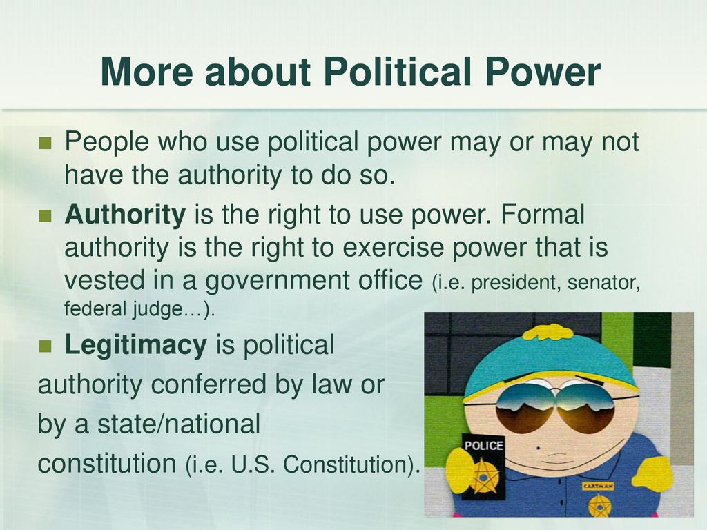 More about Political Power