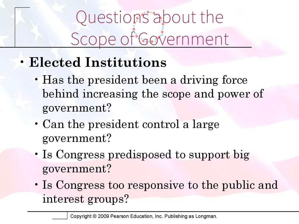 Questions about the Scope of Government