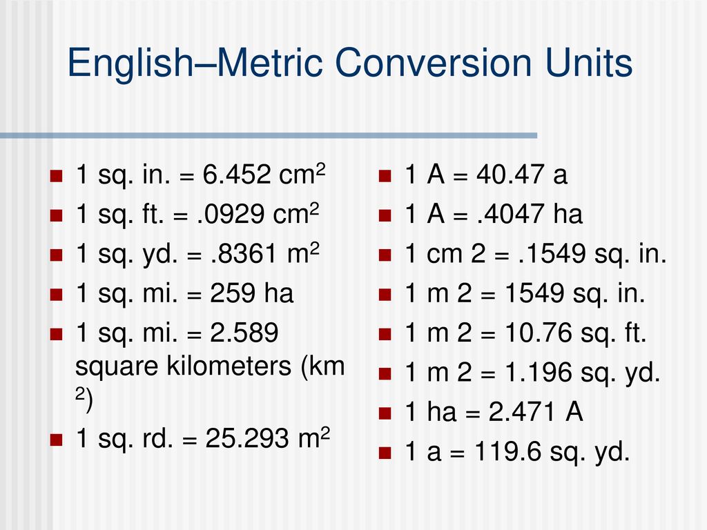 Using English And Metric Measurements Ppt Download