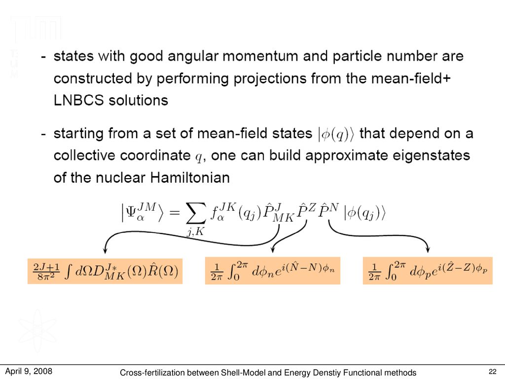 April 9, 2008 Cross-fertilization between Shell-Model and Energy Denstiy Functional methods