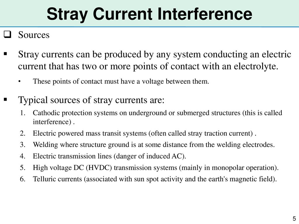 Stray Current Interference