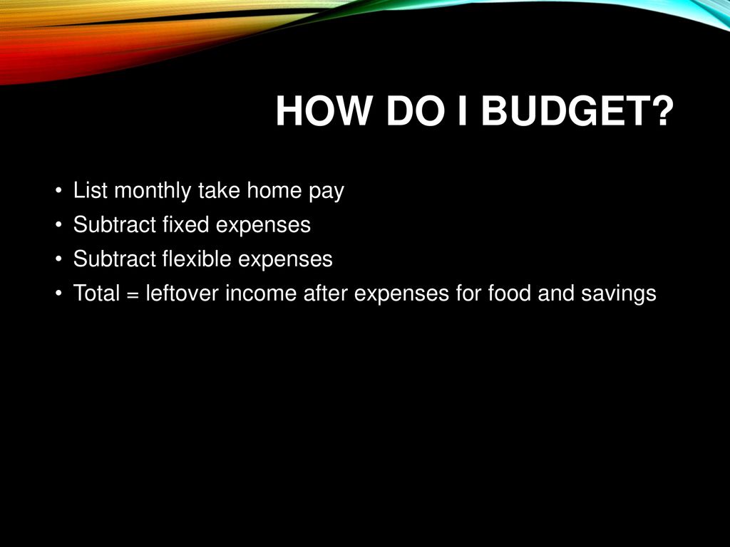 FOOD SPENDING PLAN. ppt download