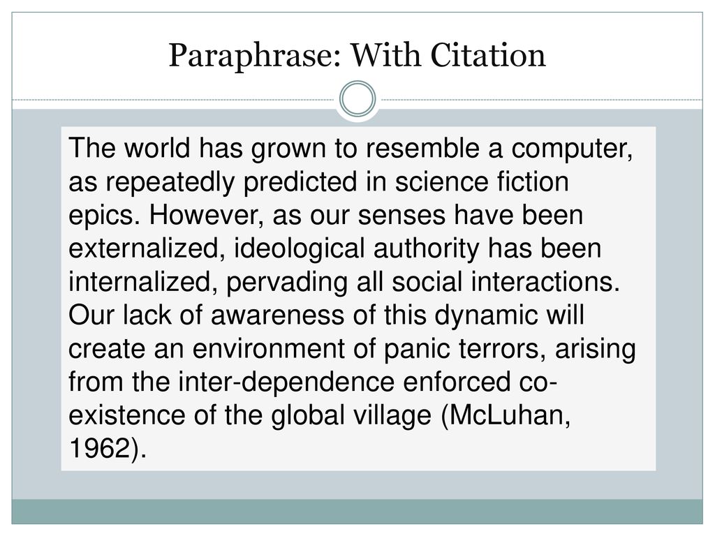 Quoting Citing Sources In Apa Format Ppt Download