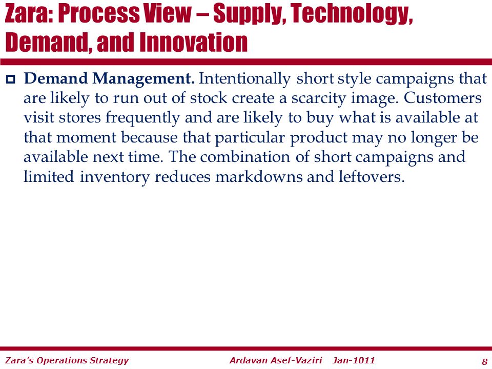 Zara's Operations Strategy - ppt video online download