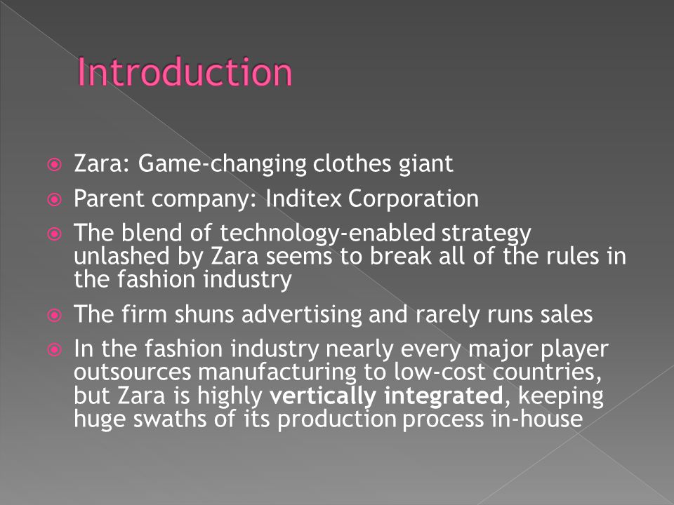 Zara production process - cheyennemountaindental.net