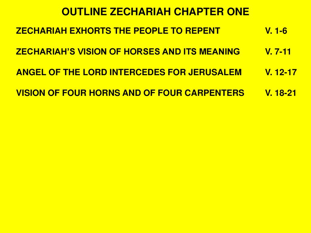 A STUDY OF THE BOOK OF ZECHARIAH SOUTH WALTON CHURCH OF CHRIST - ppt ...