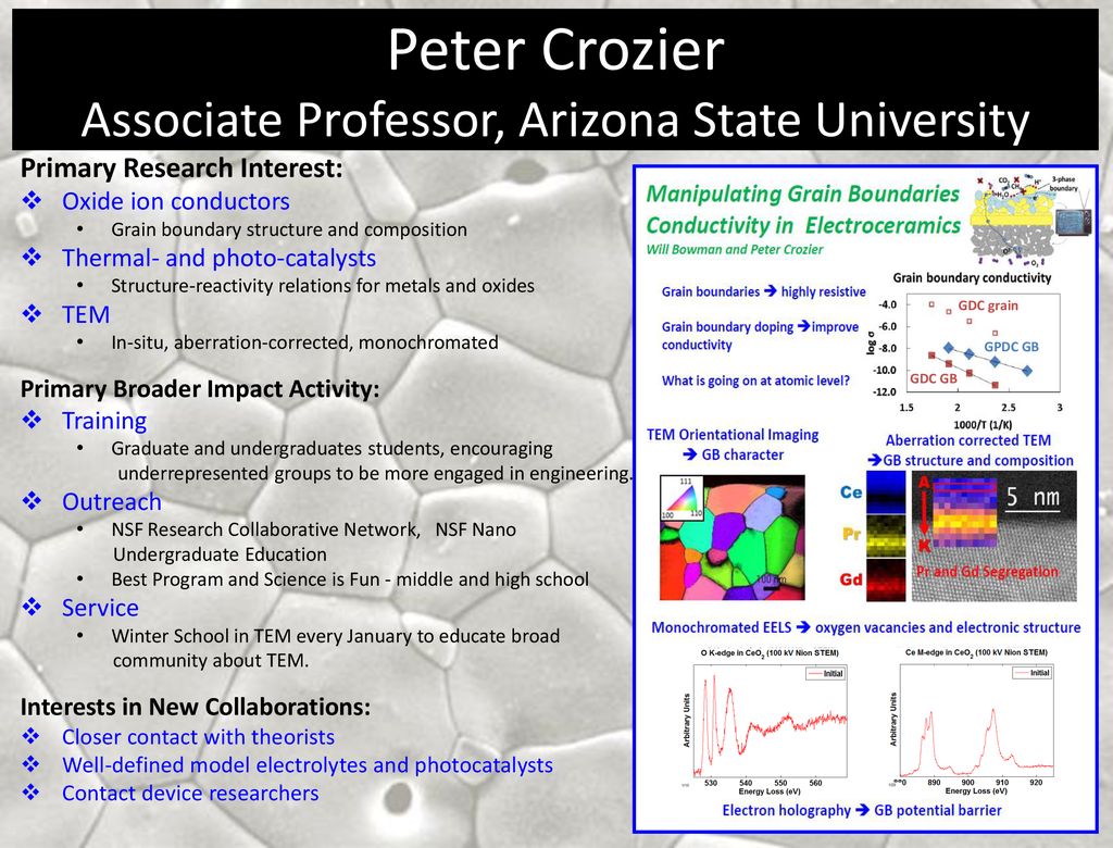 Peter Crozier Associate Professor, Arizona State University