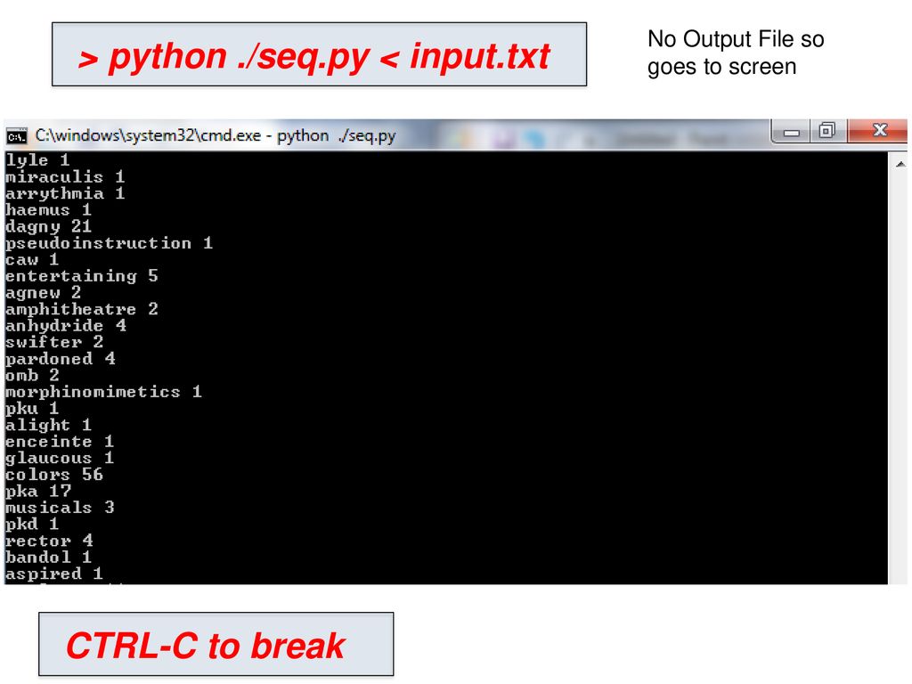 > python ./seq.py < input.txt