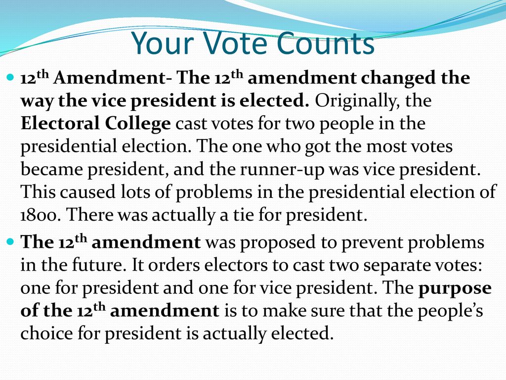 Who Counts: The 12th Amendment, The Vice President, And The Electoral Count   Hoover Institution Who Counts: The 12th Amendment, The Vice President,  And The Electoral Count