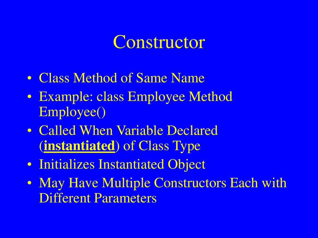 Constructor Class Method of Same Name