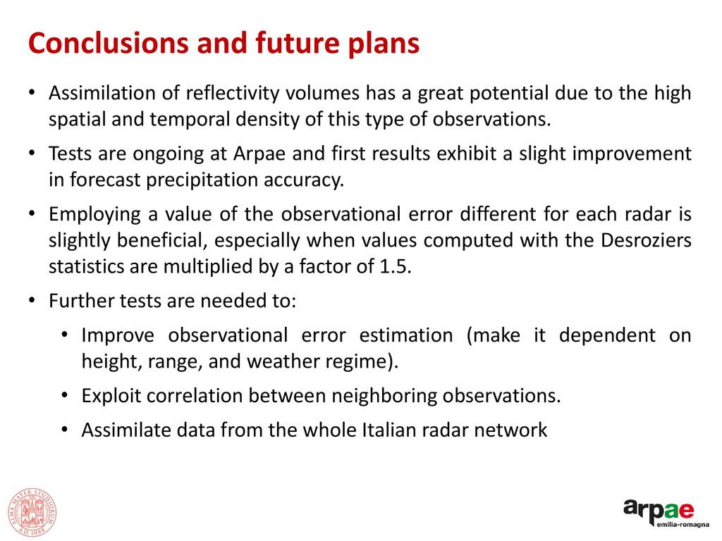 Conclusions and future plans