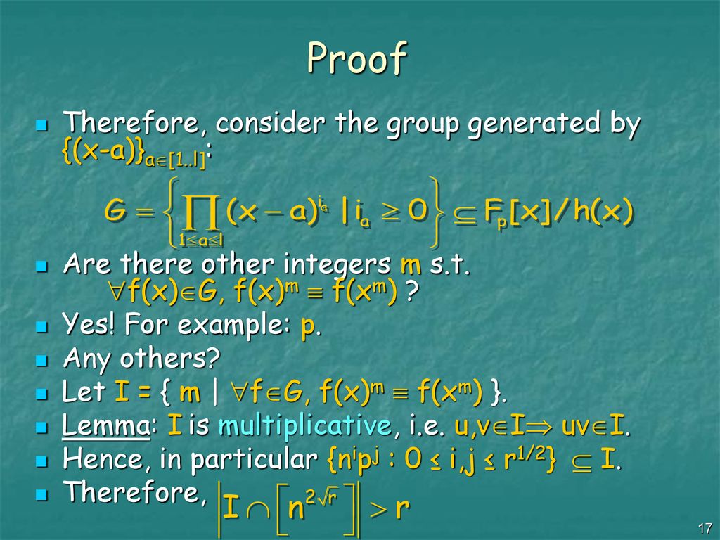 Deciding Primality Is In P Ppt Download