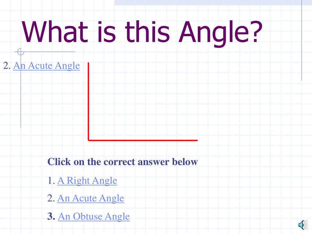 What is this Angle 2. An Acute Angle