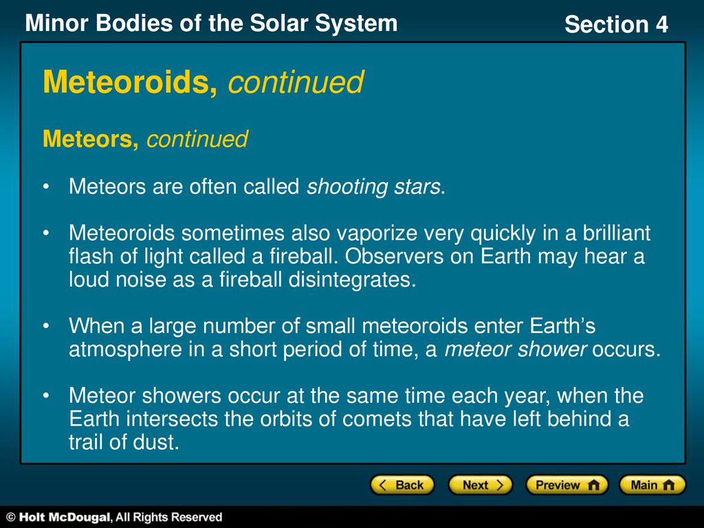 Section 4: Asteroids, Comets, and Meteoroids - ppt download