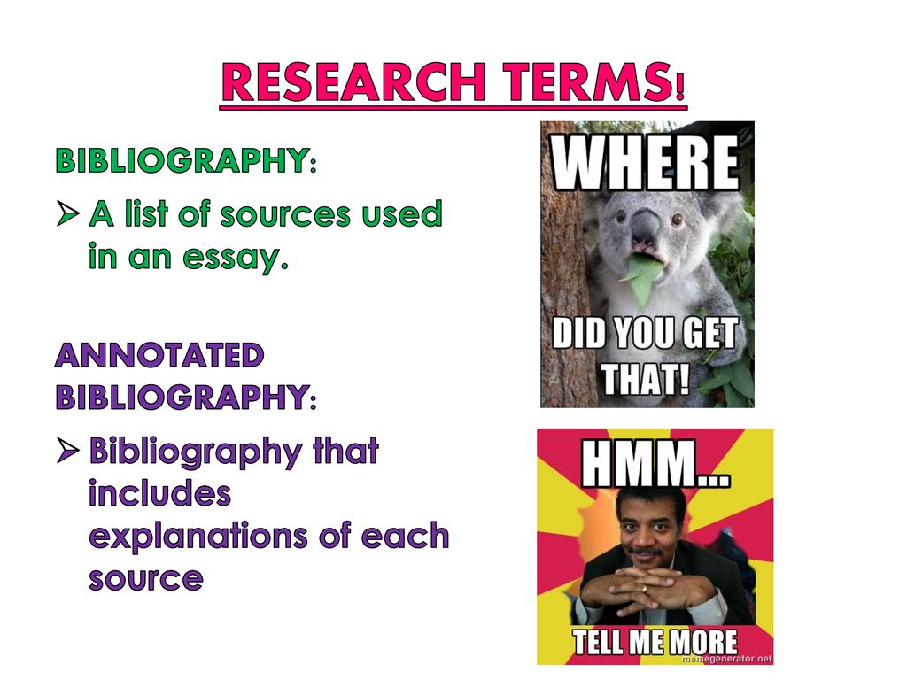 RESEARCH TERMS! RESEARCH: - ppt download
