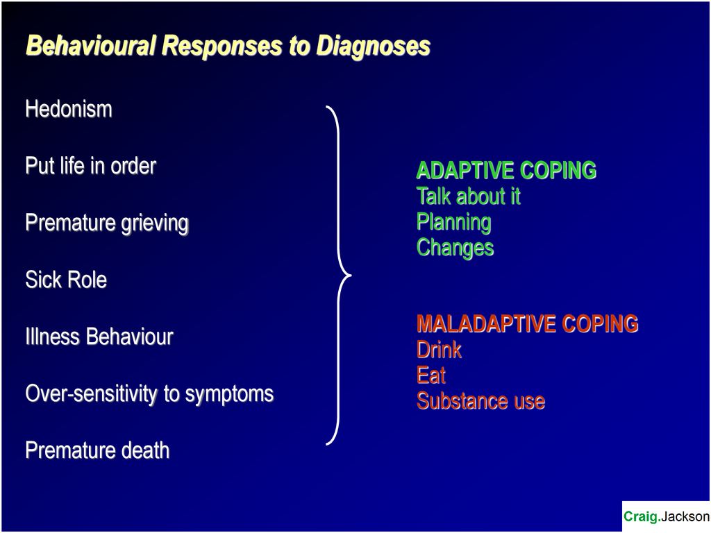 Behavioural Responses to Diagnoses