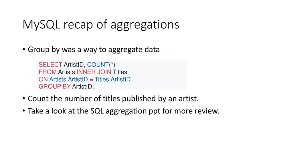 Mongodb aggregations ppt download