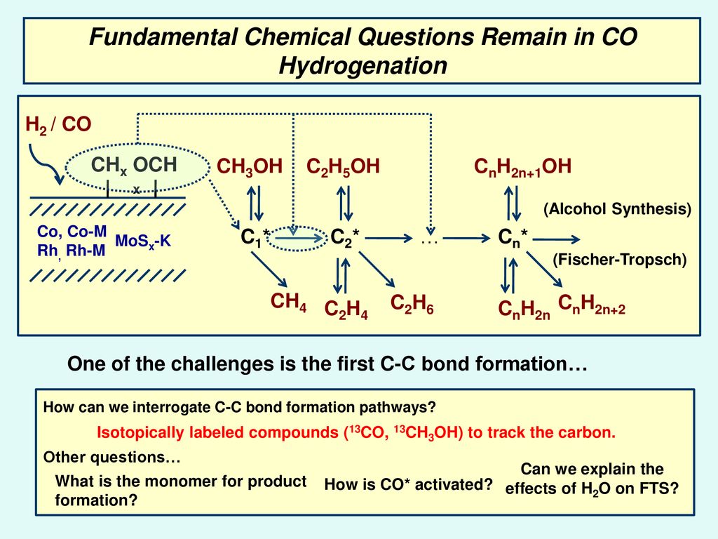 Fundamental Chemical Questions Remain in CO Hydrogenation