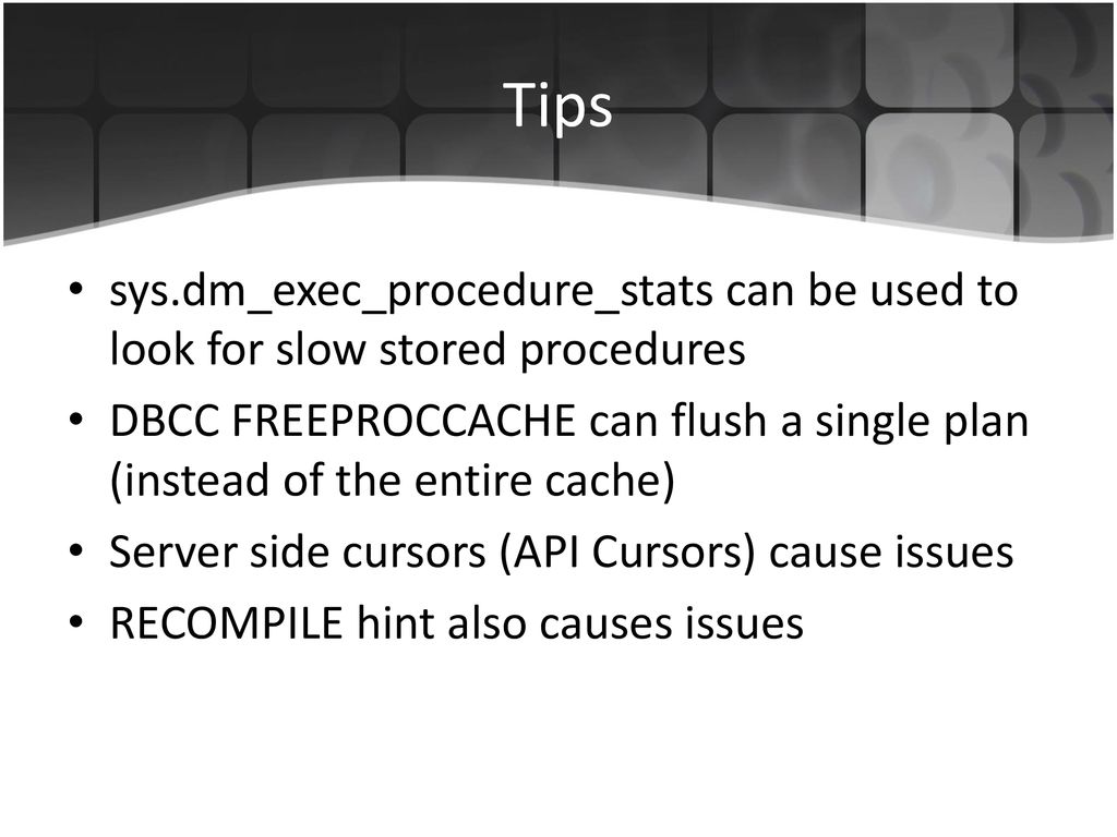 Why should i care about the plan cache ppt download