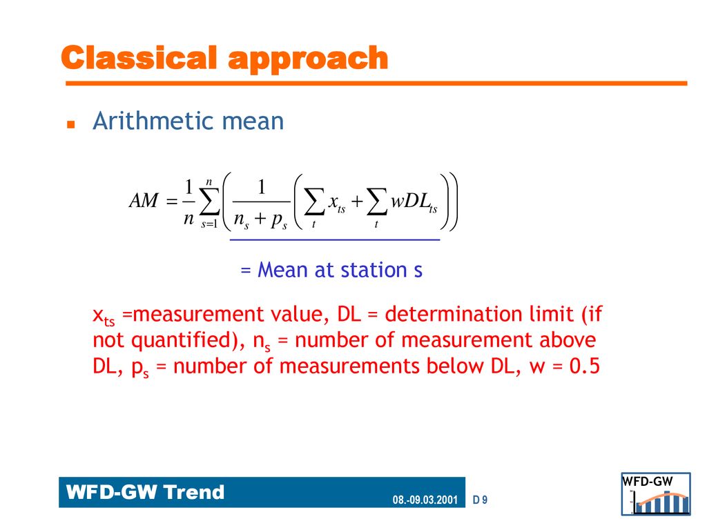 Classical approach Arithmetic mean _________________