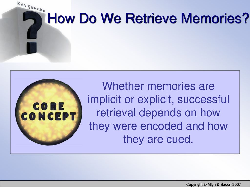 How Do We Retrieve Memories