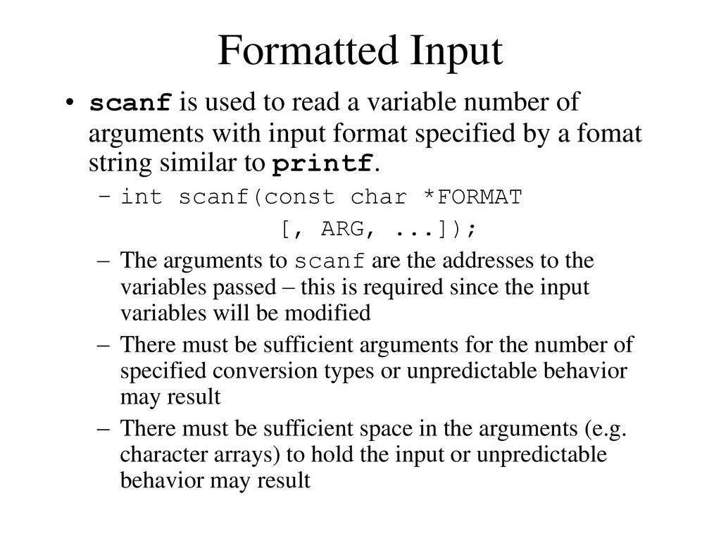 C What you Know* Objective: To introduce some of the features of C ...