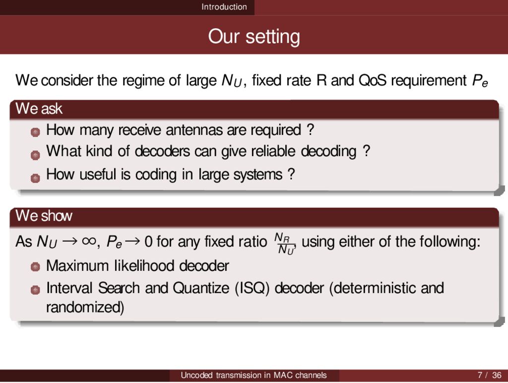 Reliable Uncoded Communication in the SIMO MAC with Efficient Decoding ...