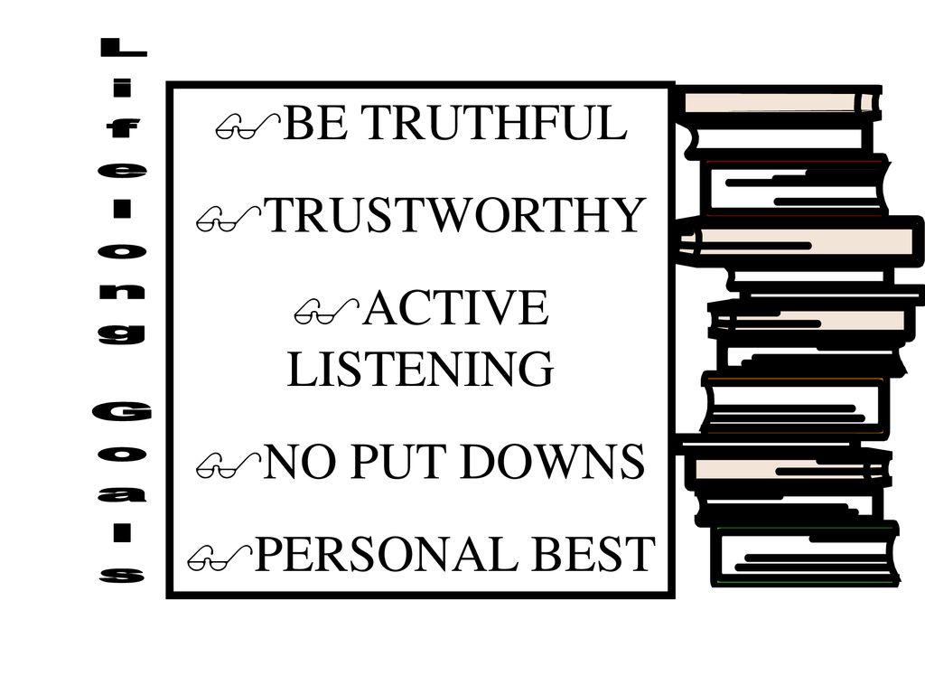 BE TRUTHFUL TRUSTWORTHY ACTIVE LISTENING NO PUT DOWNS