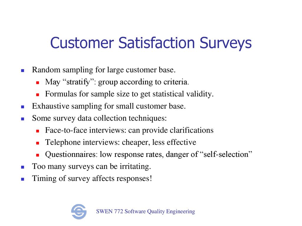 Samples of customer satisfaction surveys