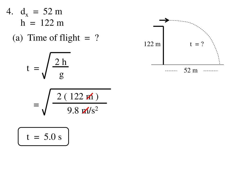 Example Problems For Motion In 2 D Answers Ppt Download