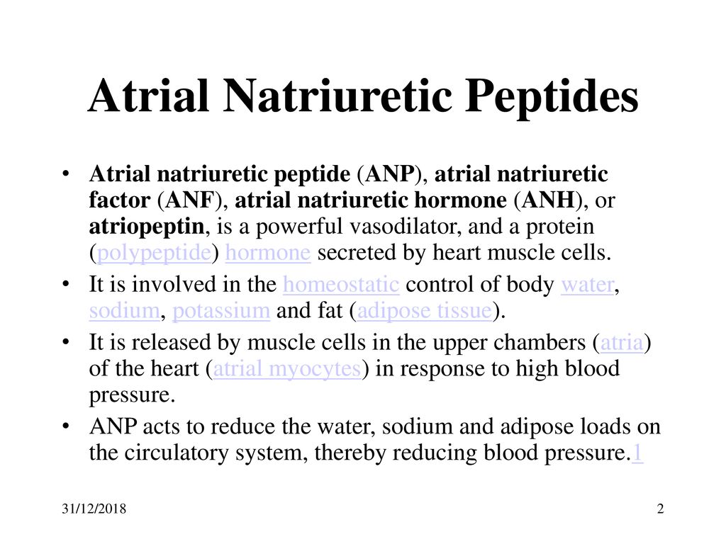 Atrial natriuretic peptide
