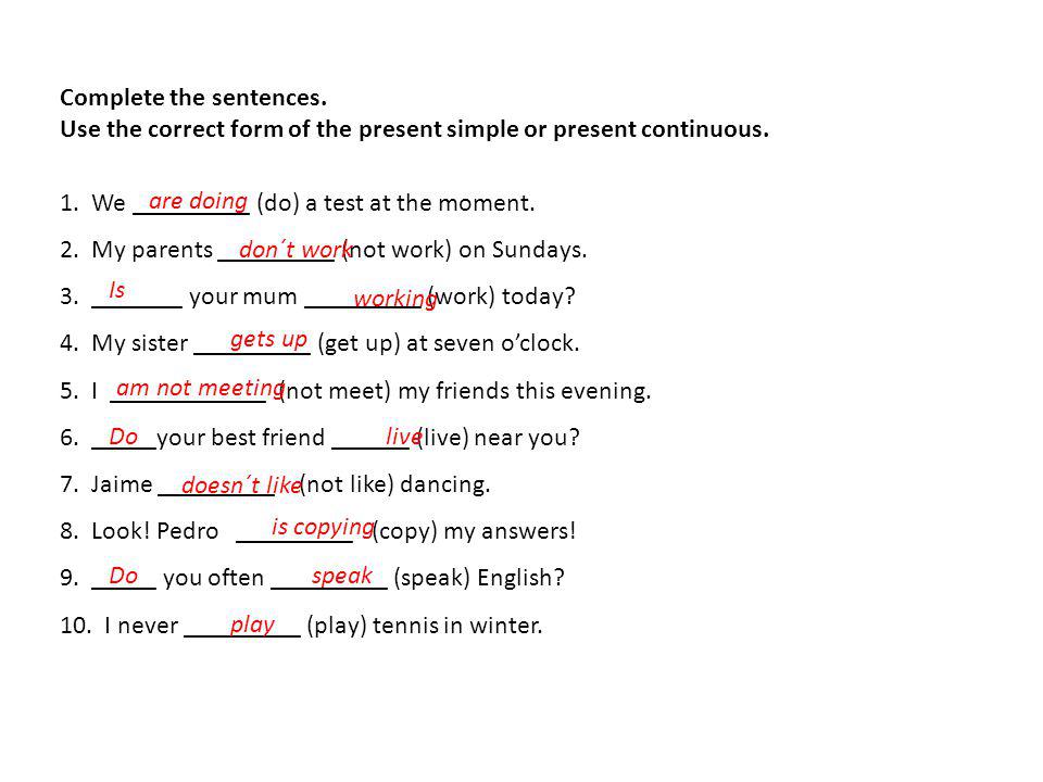 Complete the questions use the present. Английский complete the sentences. Complete the sentences using. Complete the sentences 4 класс. Use present Continuous to complete the sentences 5 класс.
