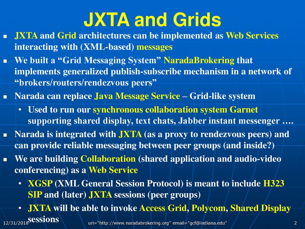 Jxta and web services and messages ppt download