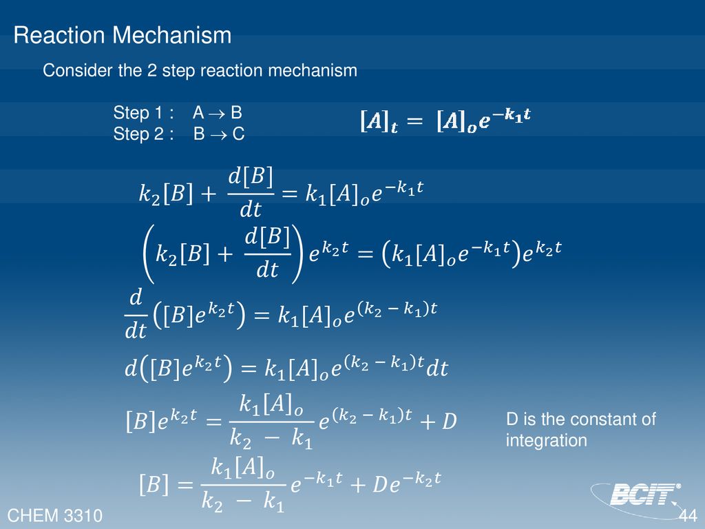 Chemical Kinetics Derived Rate Laws From Reaction Mechanisms Ppt Download