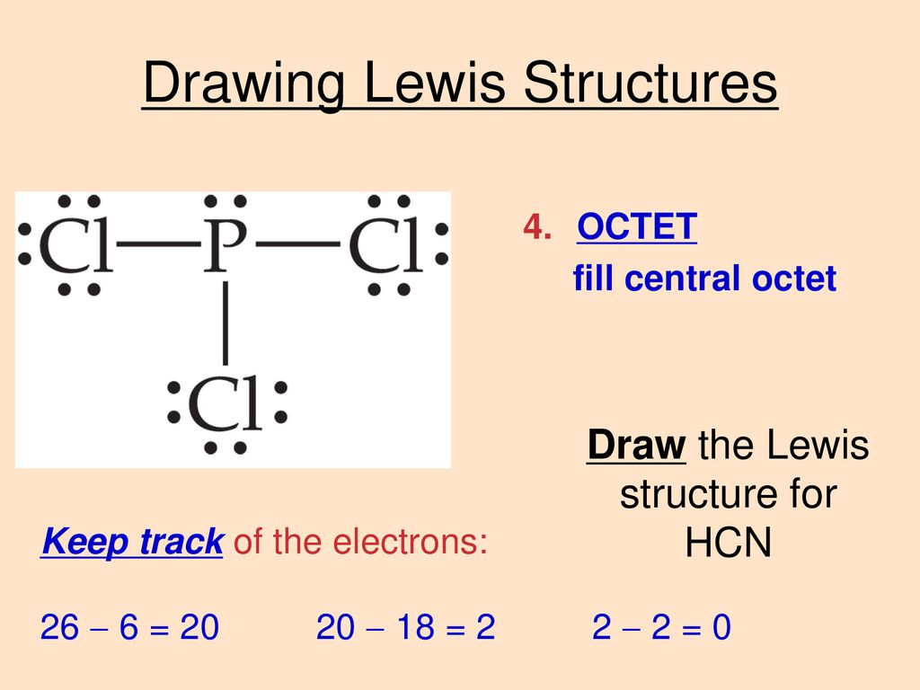 Draw the Lewis structure for HCN. 
