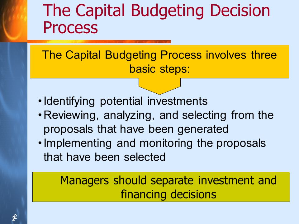 the final step in the capital budgeting process is