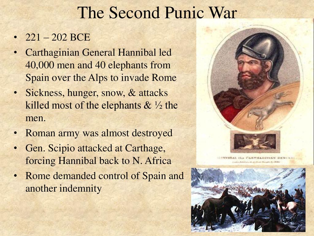 ANCIENT ROME World History Ppt Download   The Second Punic War 221 – 202 BCE 