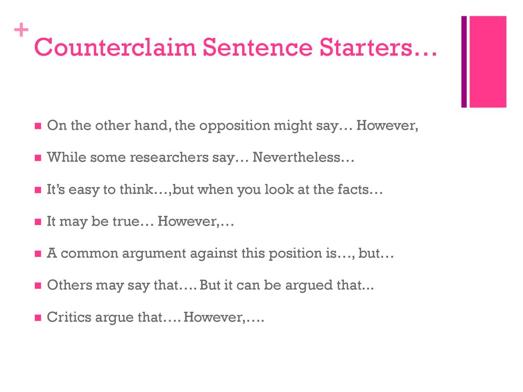 Counterargument/Counterclaim - ppt download