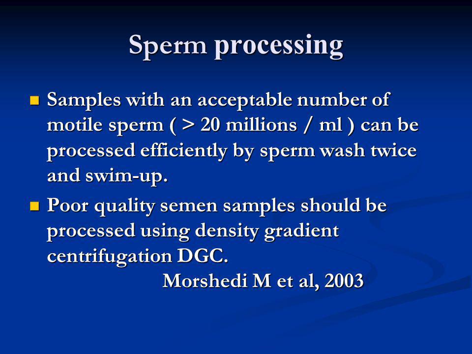 Advantages of sperm washing